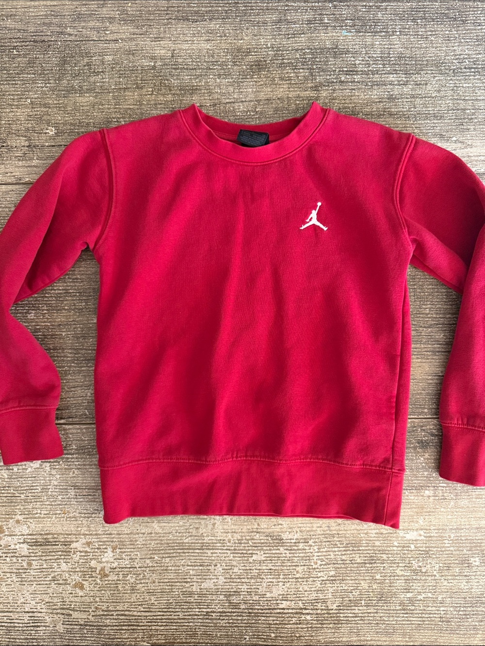 Jordan Nike big boys red crewneck sweatshirt
